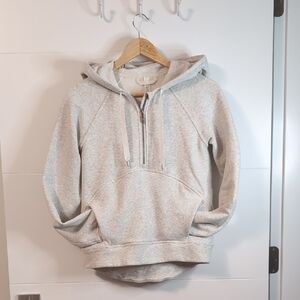 Lululemon “Catch a Moment” 1/4 Zip Heathered Ivory - 6